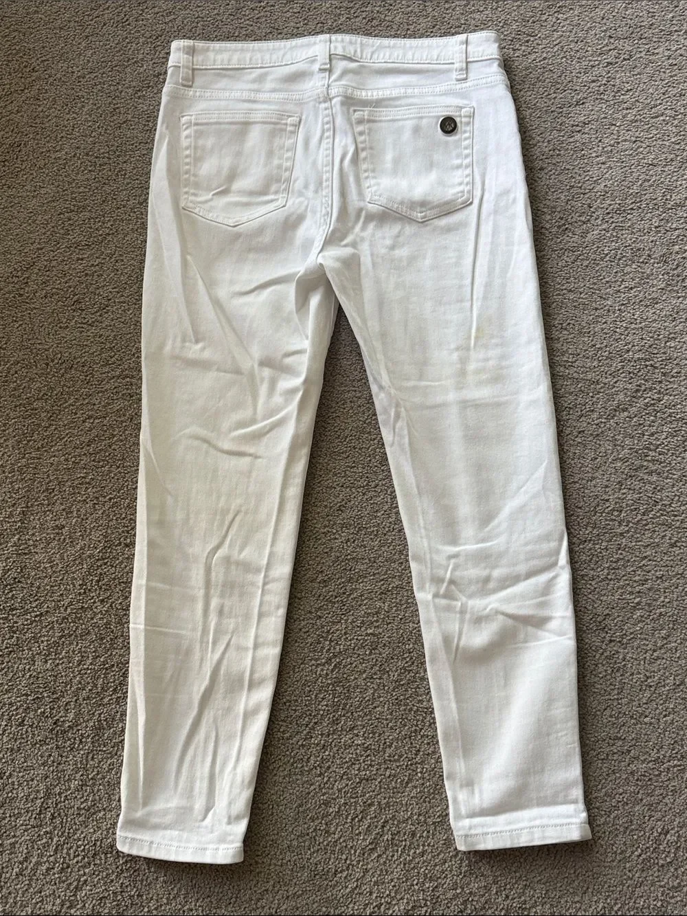 Michael Kors White Cropped Slim Ankle Jeans!